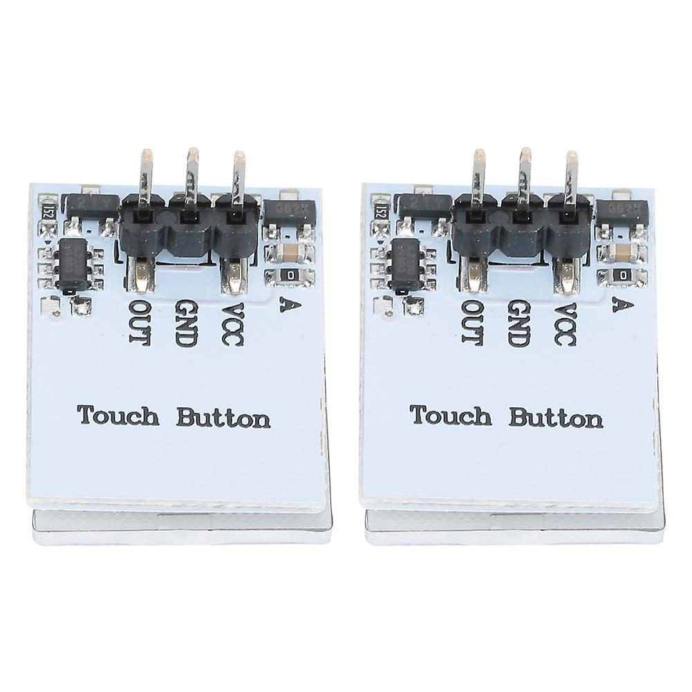 Ouitble Capacitive Touch Switch Capacitive Touch Switch Button Module, 2pcs Set, 2.7V-6V Anti-Interference Design, Blue