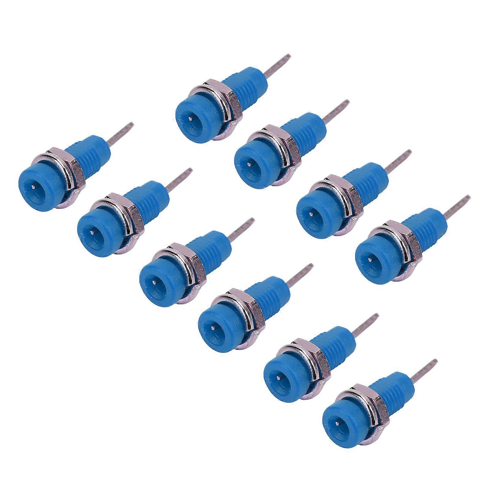 10pcs J.40003 שקע לוח שקע בננה 2 מ"מ מתאם פוסט תקע מורחב עבור Electronic InstrumentBlue