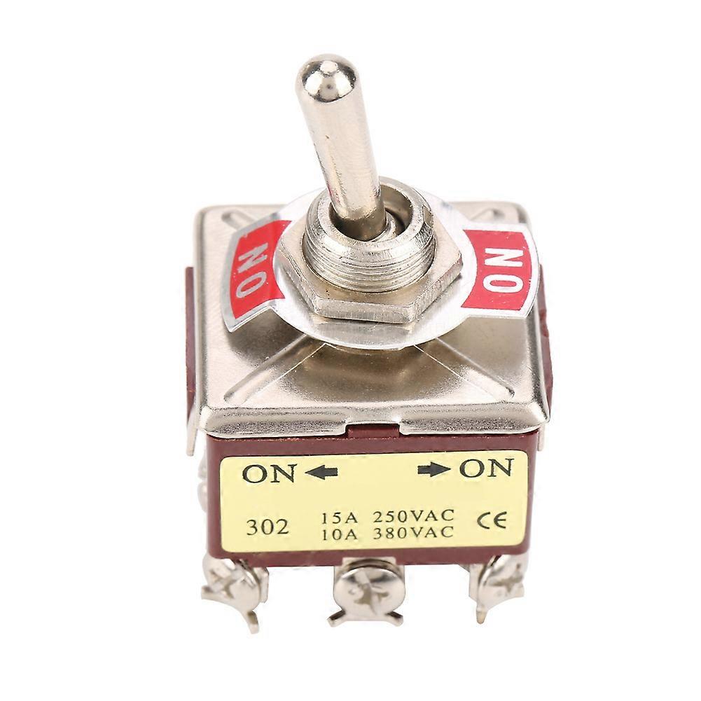 On ON 2 Position Toggle Switch 3PDT 9 Pin 12mm 15A/250VAC 10A/380VAC