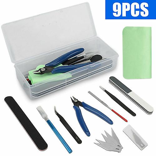 9Pcs/Set Basic Tools Craft Kit Car Model Hobby Building Repairing For Gundam