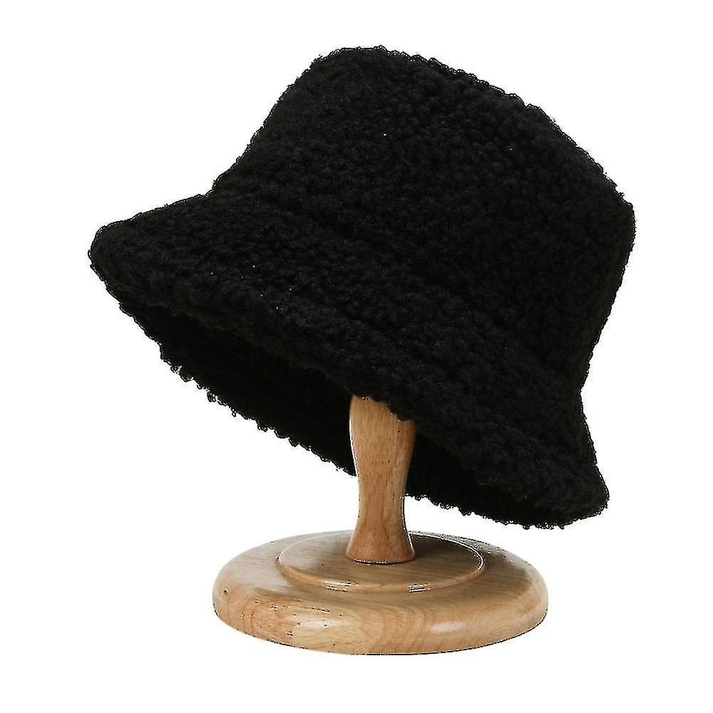Bucket Hat In Artificial Wool - Black