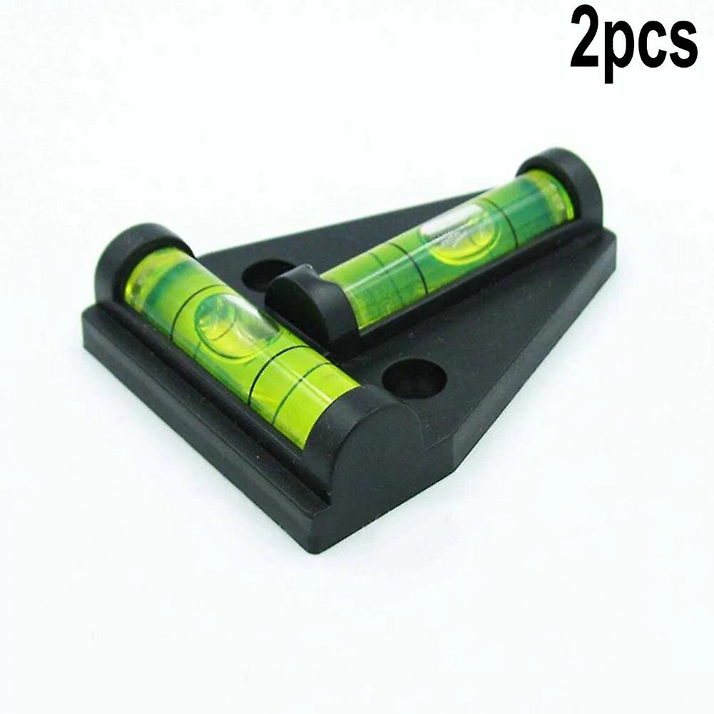 2pcs Two-way T Shape Mini Bubble Level Spirit Level Level Level Spirit Level Precision Spirit Bubble Measuring Kit~9702