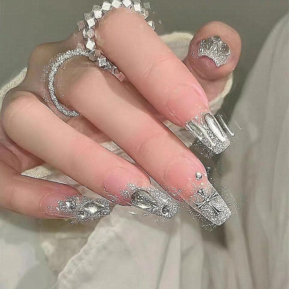 2023 New Push-type Press-type Crushed Nails Glossy Nails Press-type Full-coverage Acrylic Nails