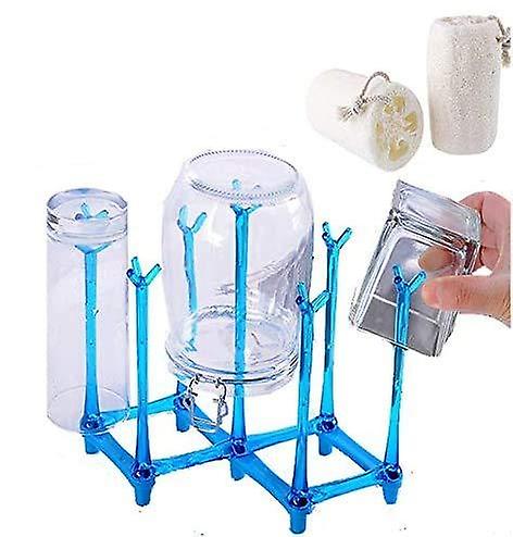 Cup Drying Rack with Non-Slip Bottom Retractable