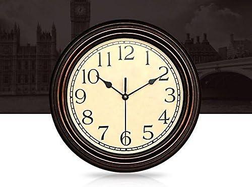 12 '' Classic Round Clock Retro Non Ticking Quartz Decorative Wall Clock