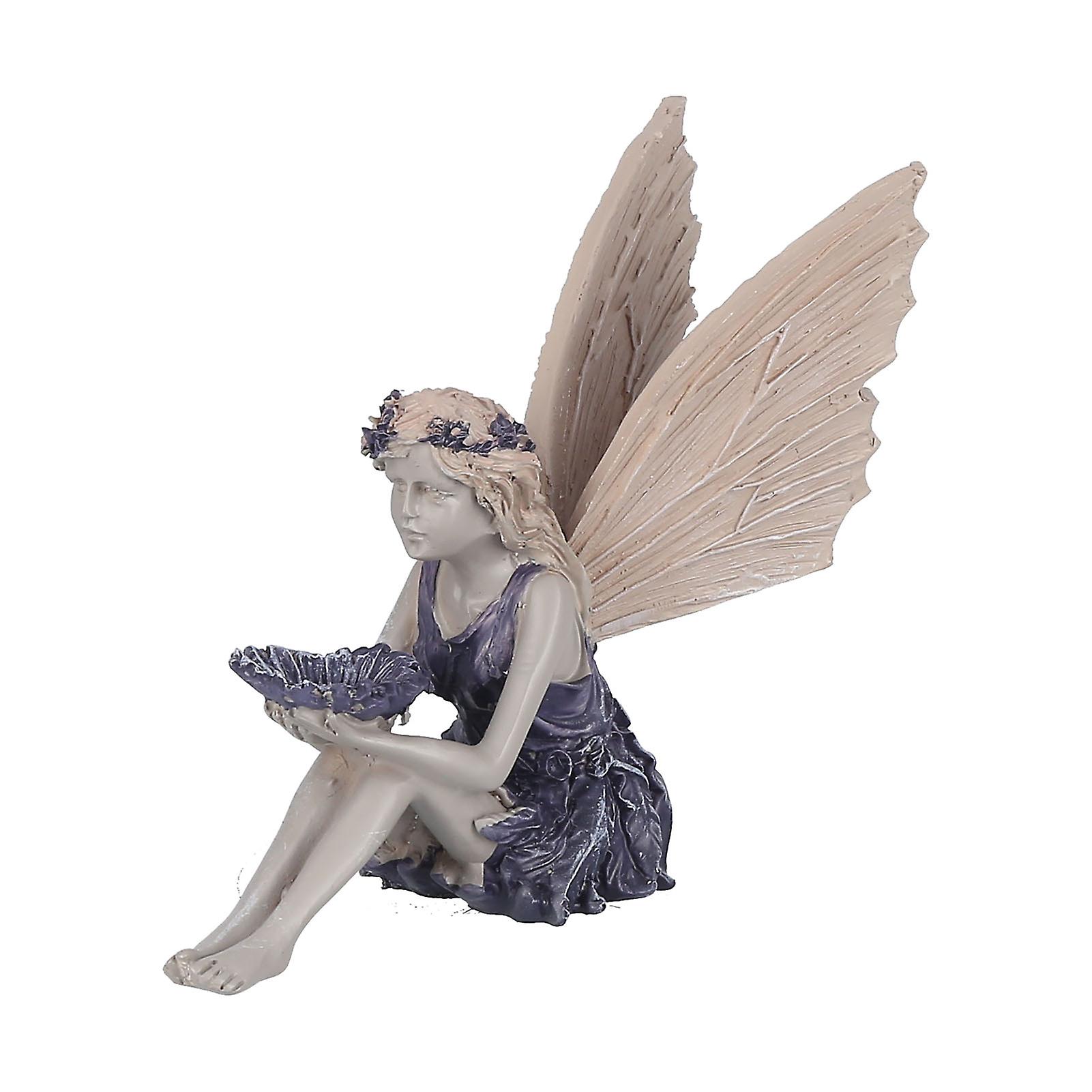 يجلس تمثال الجنية زخرفية عباد الشمس الجنية زخرفة للبستنة في الهواء الطلق المنزل