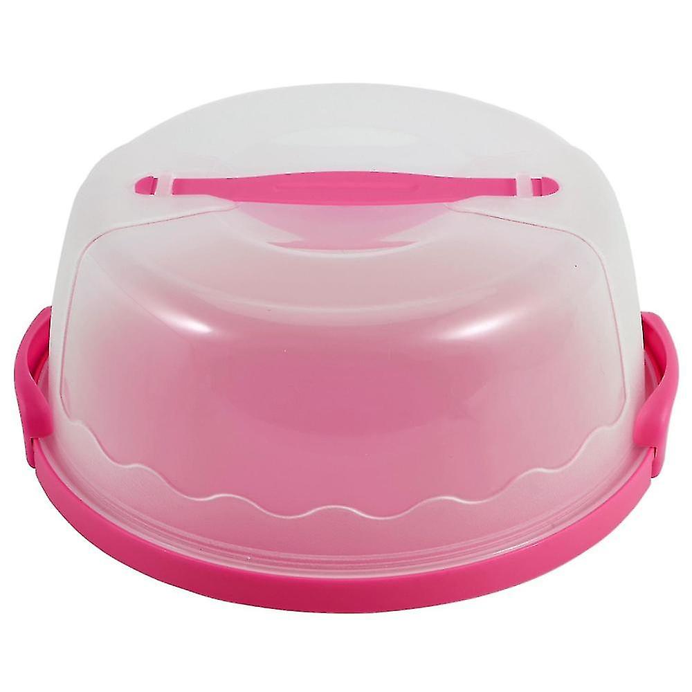 Contenitore per dolci rotondo in plastica, portatile, per conservare dolci, contenitore per dessert, per compleanno e mer