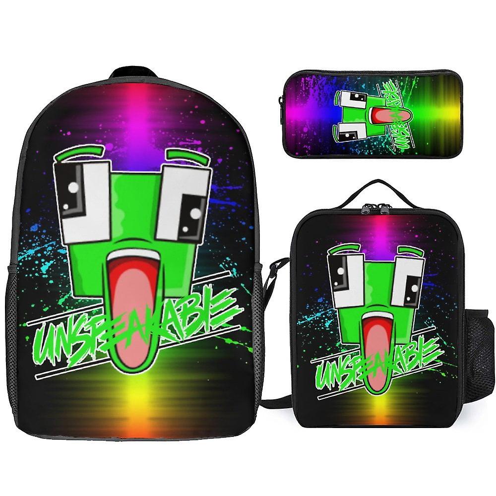 סט תרמיל צפרדע שלא יתואר תיקי גב מצוירים עם קלמר ותיק אוכל קופסת אוכל