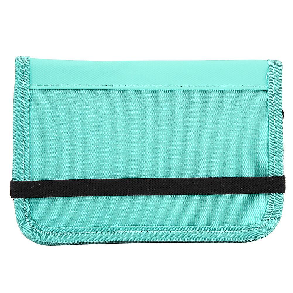 Portable Travel Passport RFID Blocking Document Storage Bag Organizer with Strap (Green)