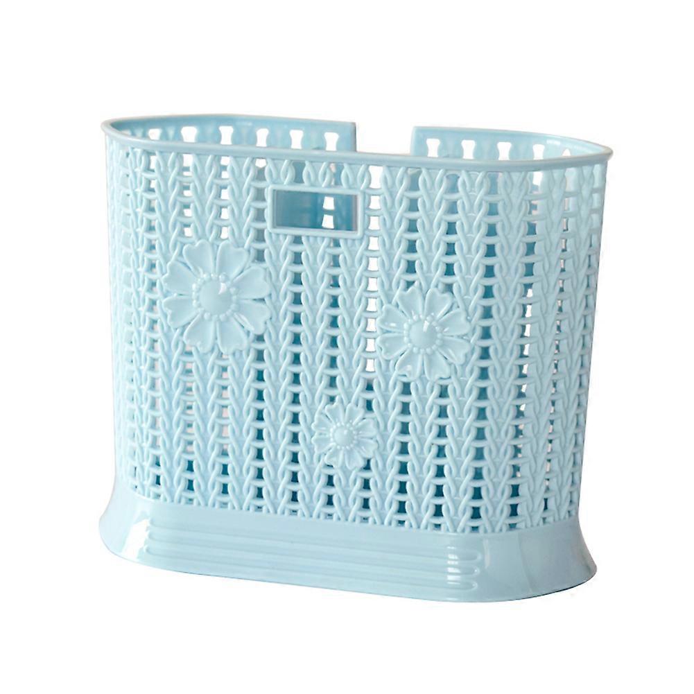 Tableware Storage Organizer Kitchen Tools Holder Box Drying Rack for Chopsticks Folk(Blue)