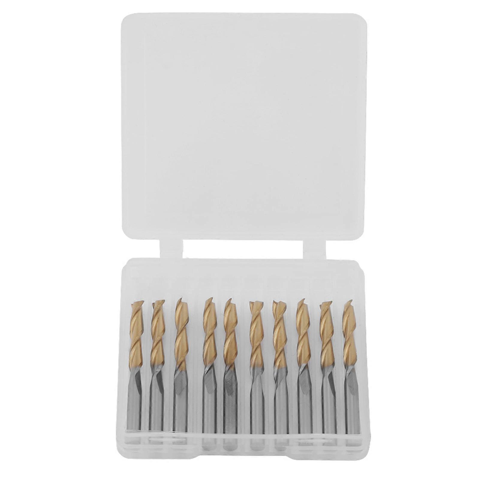 Titanium Coated 2-flute End Mill Milliling Cutter 3.175mm Shank 3.175mm Cutting Edge Diameter