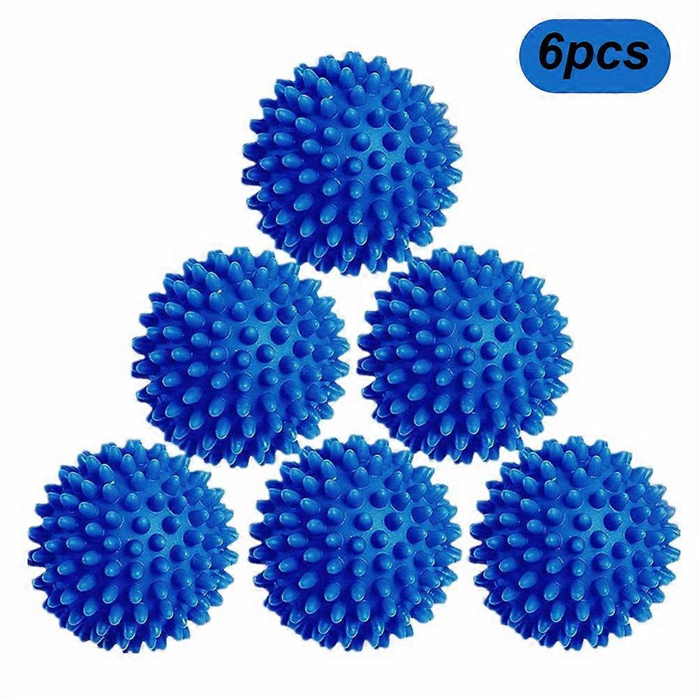 6pcs Reusable Laundry Washing Ball Set - Anti-Winding, Fabric Softening, Decontaminating, and Drying - Polycarbonate PC Material, Easy Cleaning, House