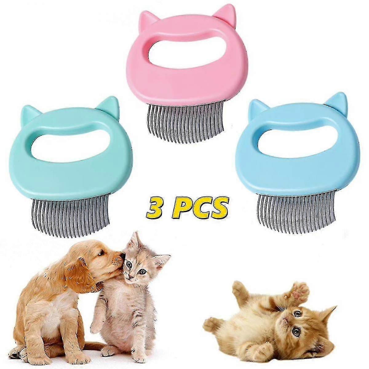 Cat Comb Pet Cat Short Long Hair Removal Massaging Shell Comb Soft Deshedding Brush