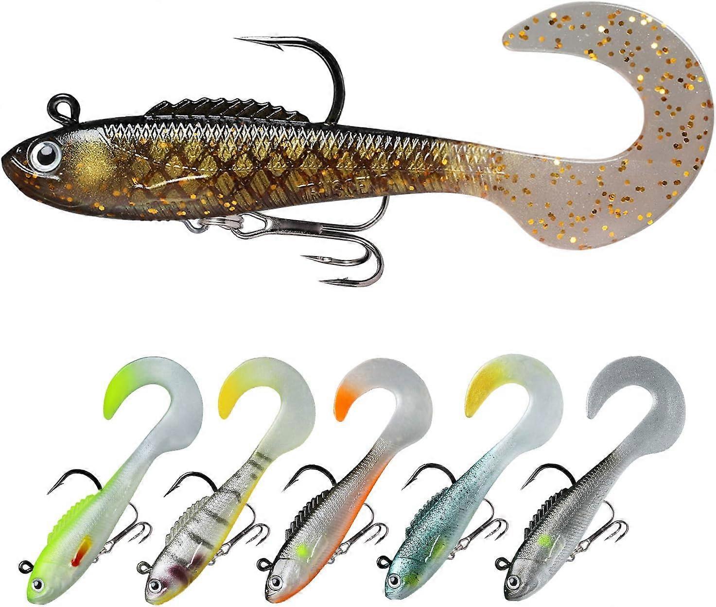 Pike Trout Lures Preassembled Ultra Sharp BKK/VMC Hooks Bass Jig Faux Lures Suitable for Saltwater and Freshwater Fishing Tackle
