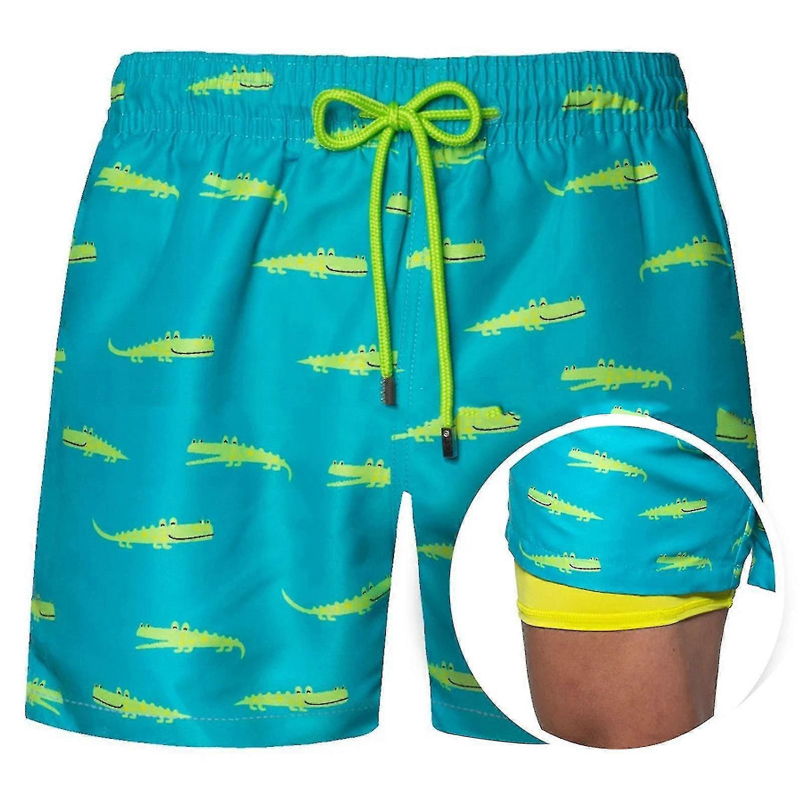 Herren Strandhose Jogginghose Print Double Shorts