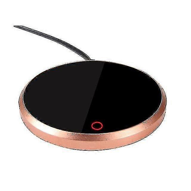 Constant Temperature Base, To Keep Warm Coaster Electric Heating Tea Set(golden)