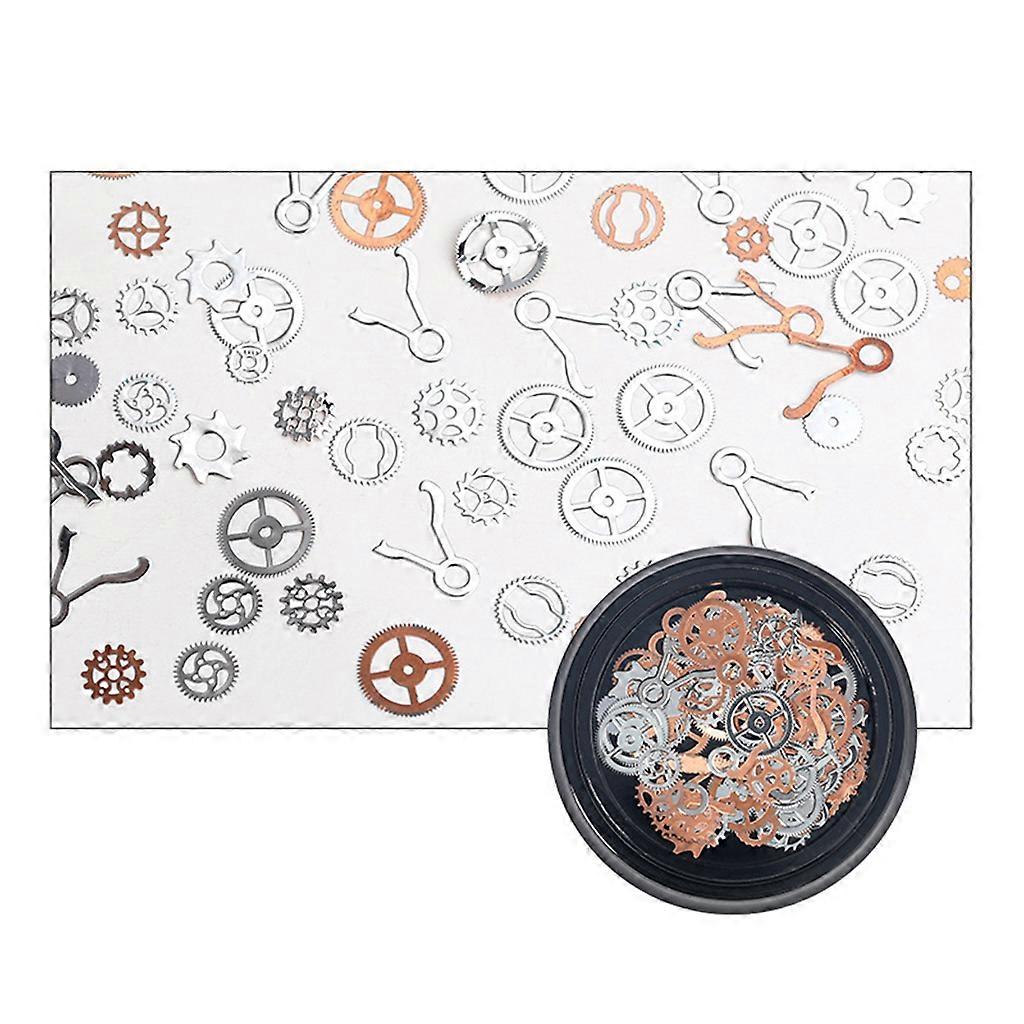 1 Box Steampunk Cogs Gear Clock Watches Charm Multistyle Pendant Mold Fillings