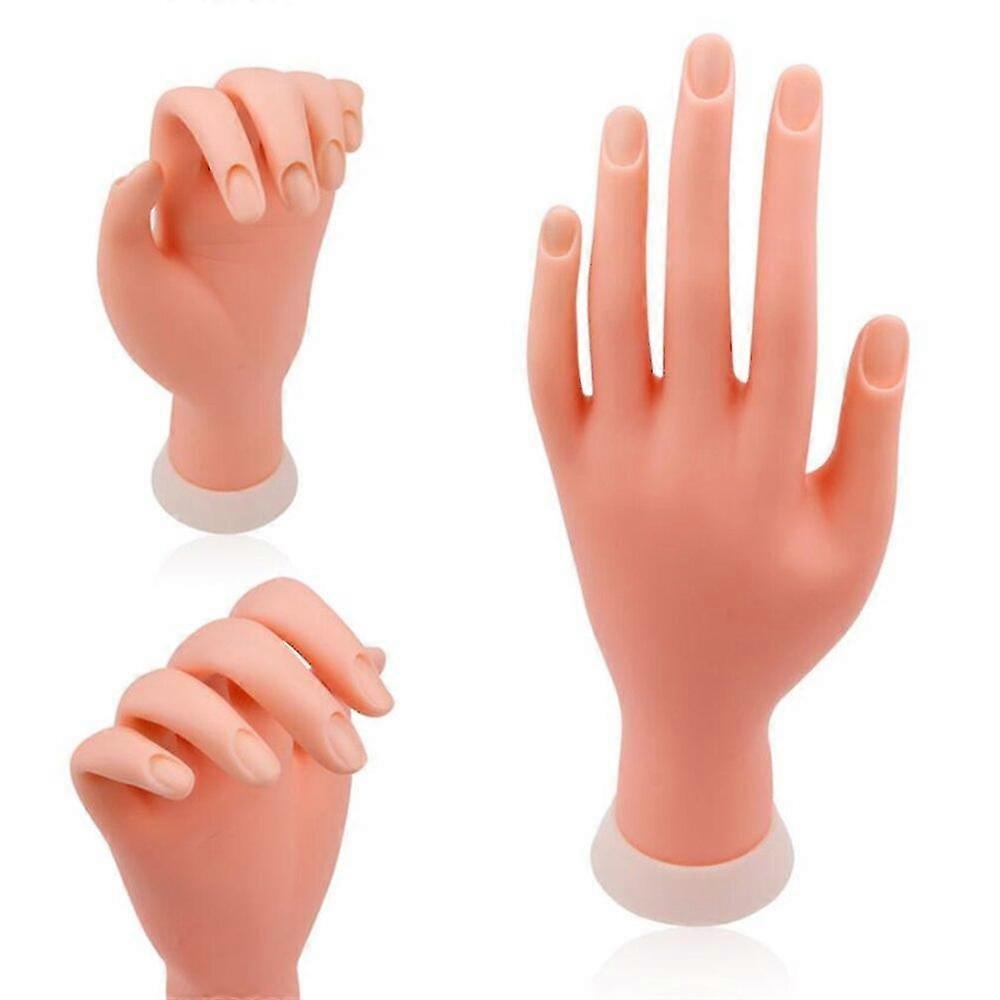 アクリル爪のための練習の手ネイルアートハンドソフトトレーニングディスプレイモデルハンド柔軟なシリコーン補綴マニキュアネイルツール