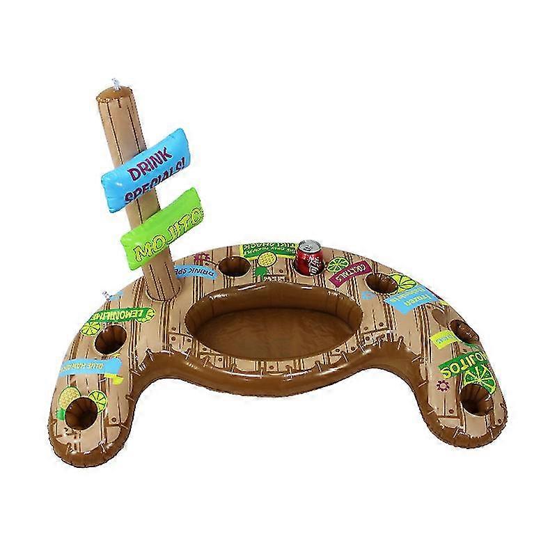 Inflatable Pool Float Beer Ice Bucket Cooler Swimming Ring Summer Party Cup Holder