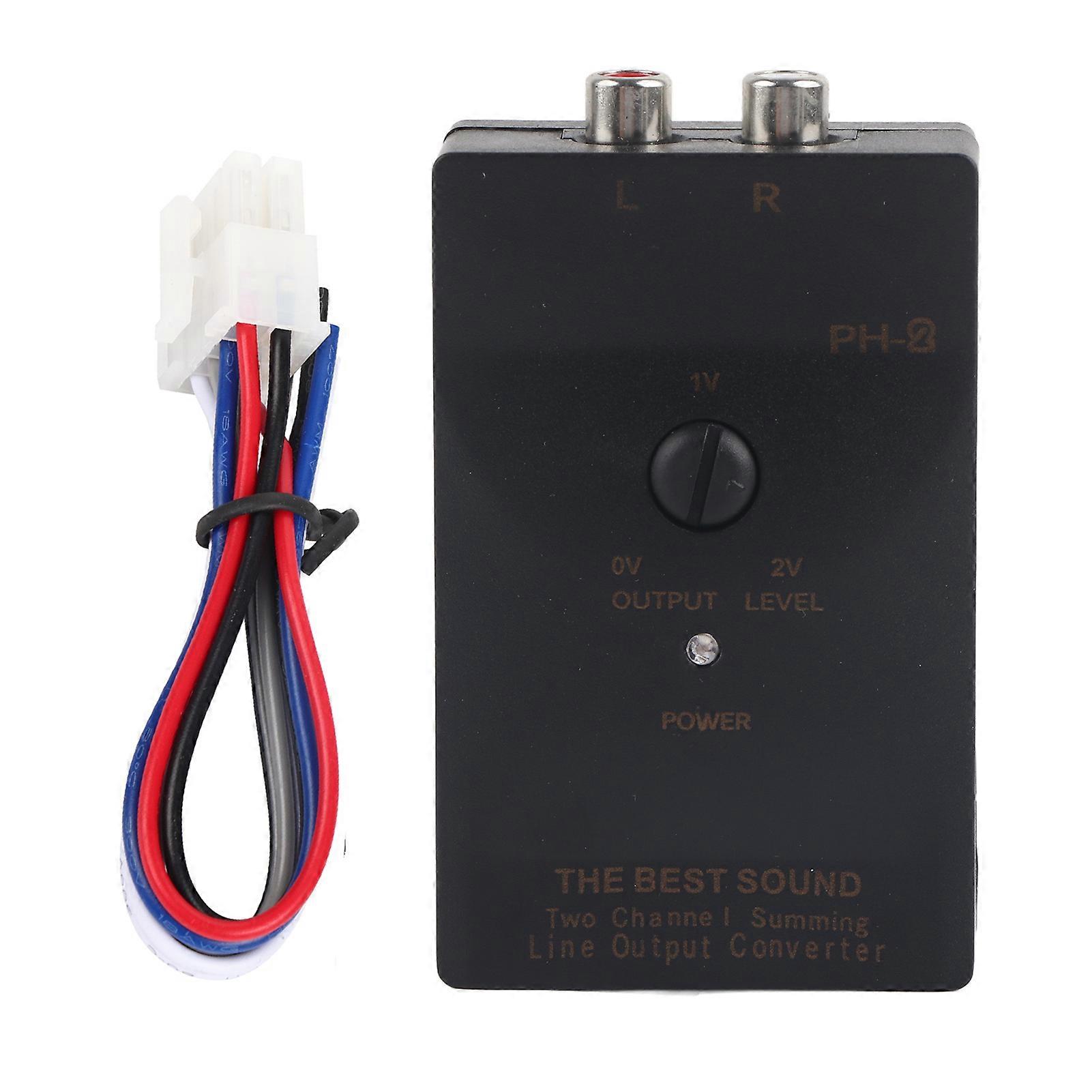 Auto Car RCA Output Stereo Speaker High to Low Level Converter with Delay Function YEMAA
