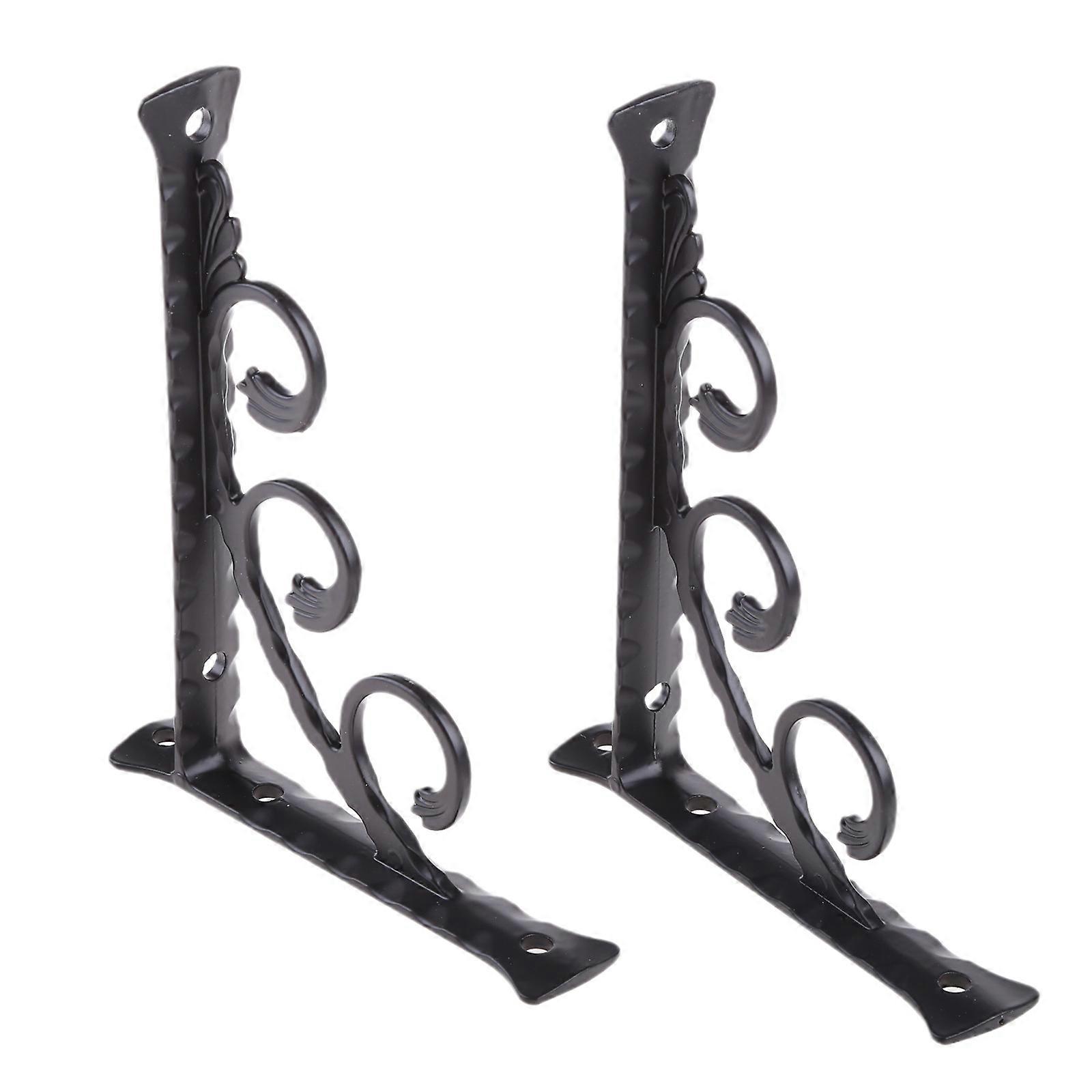 1 Pair Triangular Shape Shelf Bracket Strong Metal Reinforced Brackets