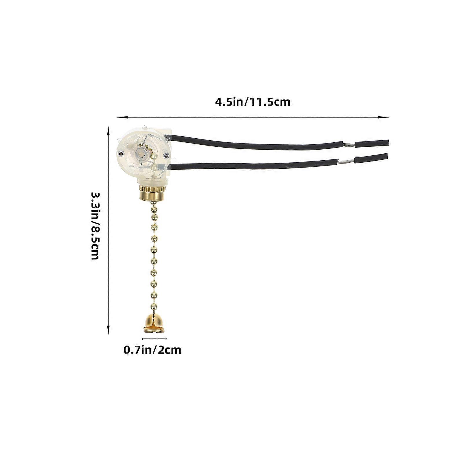 2Pcs Pull Chain Light Fixture Switch Replacement Ceiling Light Pull Chain Switch Lamp Pull Switch Accessory