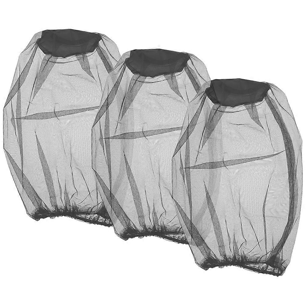3pcs Portable Bug Nets Outdoor Mosquito Hat Nets Professional Mosquito Nets Mesh Nets