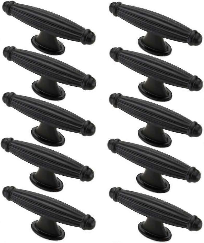 Matte Black Kitchen Cabinet Knobs Pulls,10 Pack Modern Cabinet Hardware Handles