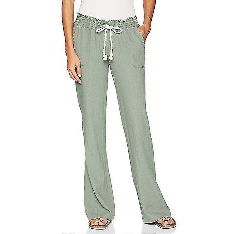 women's cotton linen pants beach pant