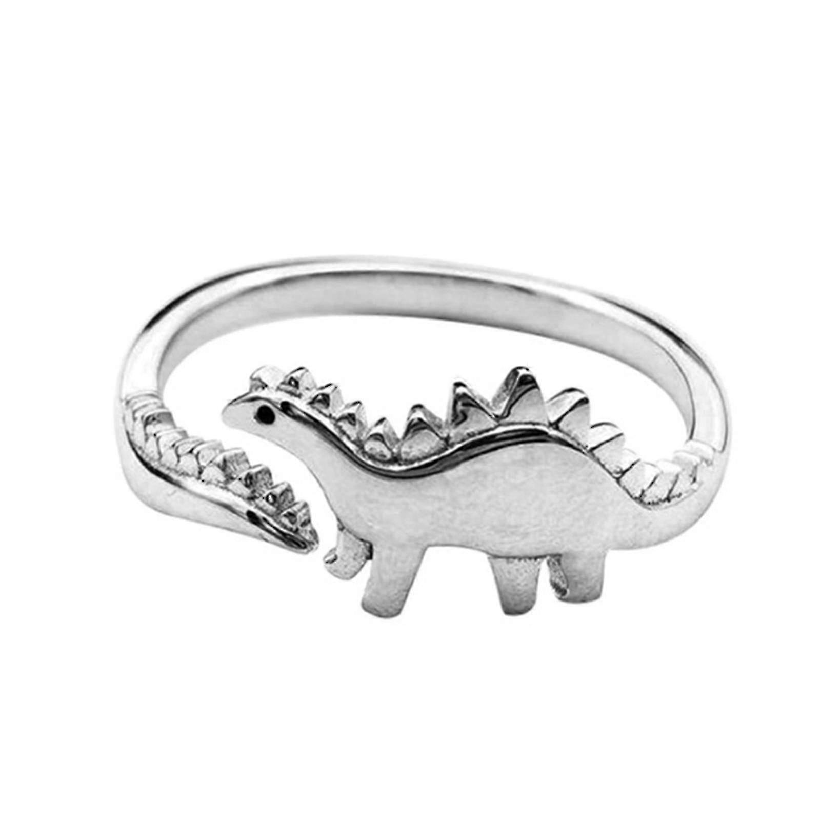 Dinosaur Ring Gamle Sølv Stegosaurus
