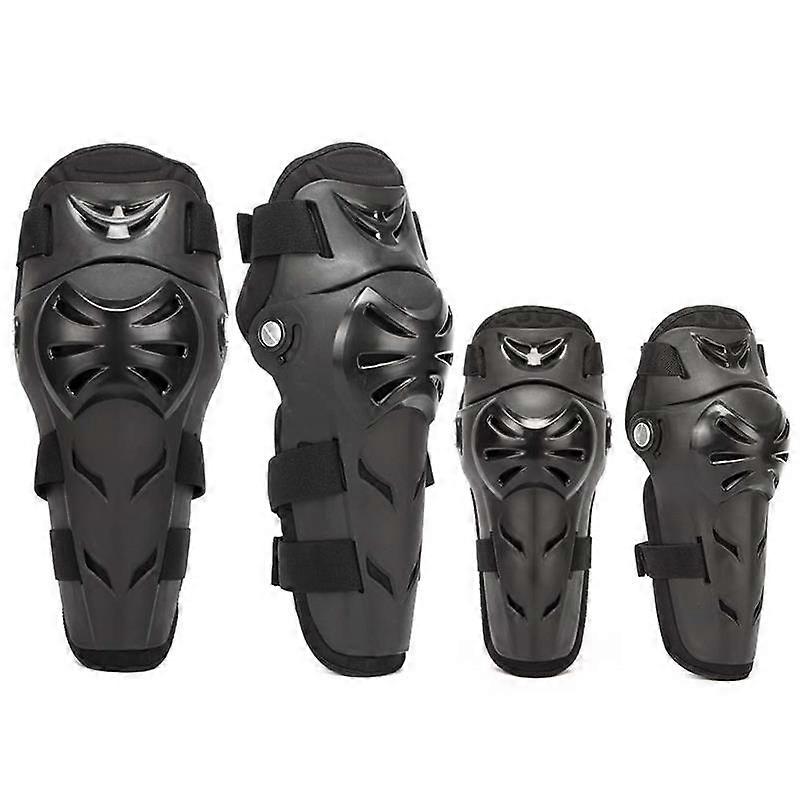 Set 4 genunchiere/coate motociclete, Negru