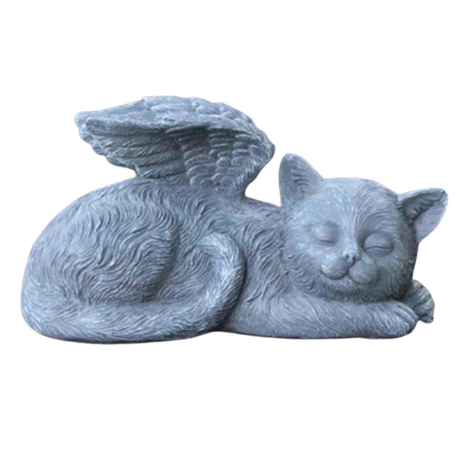 Pet Memorials Tombstone Resin Angel Dog Cat Monument Innovative Pet Tribute Statue Χαριτωμένος ύπνος