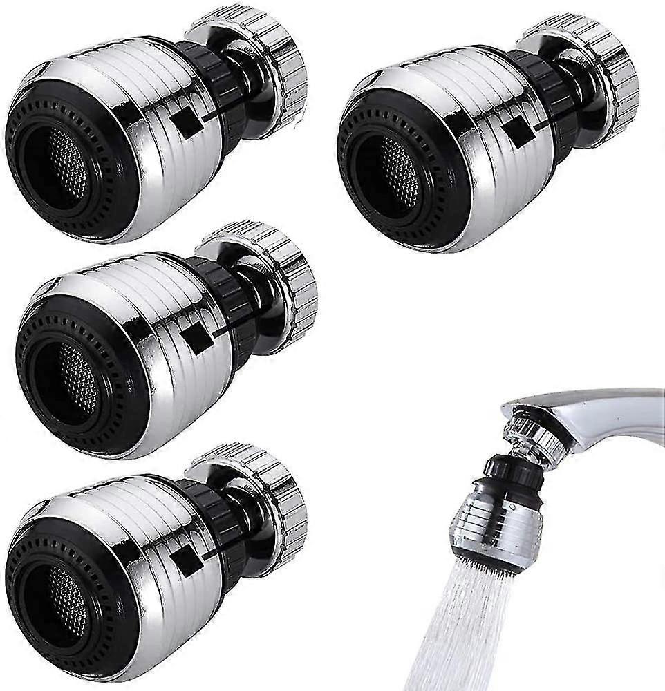 Tap Spray Head Adapter, 4 Pcs 360 Swivel Tap Aerator, Faucet Bubbler Filter