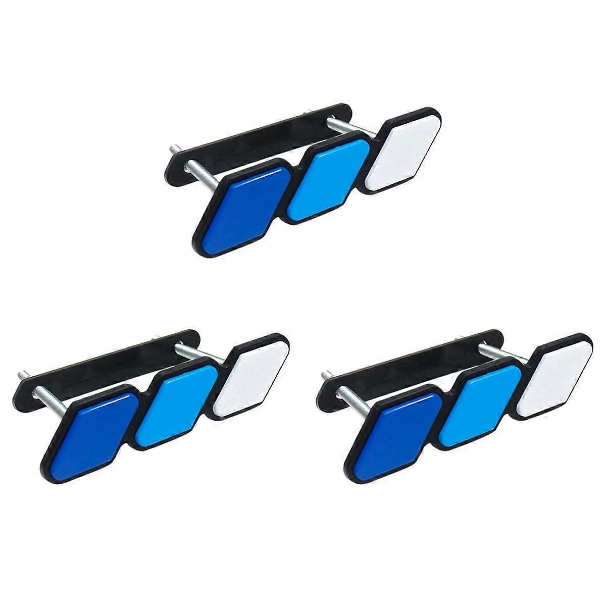 3X for - Sequoia 4Runner Front Grille Badge Tri-Color Emblem Badge with Mounting