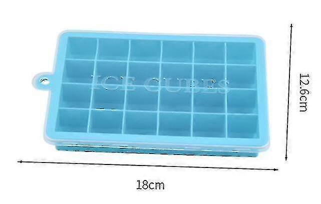 hmwy-grid silicone ice cube maker form tray ice tray mould easy release ice cube(18*12.6cm,blue)