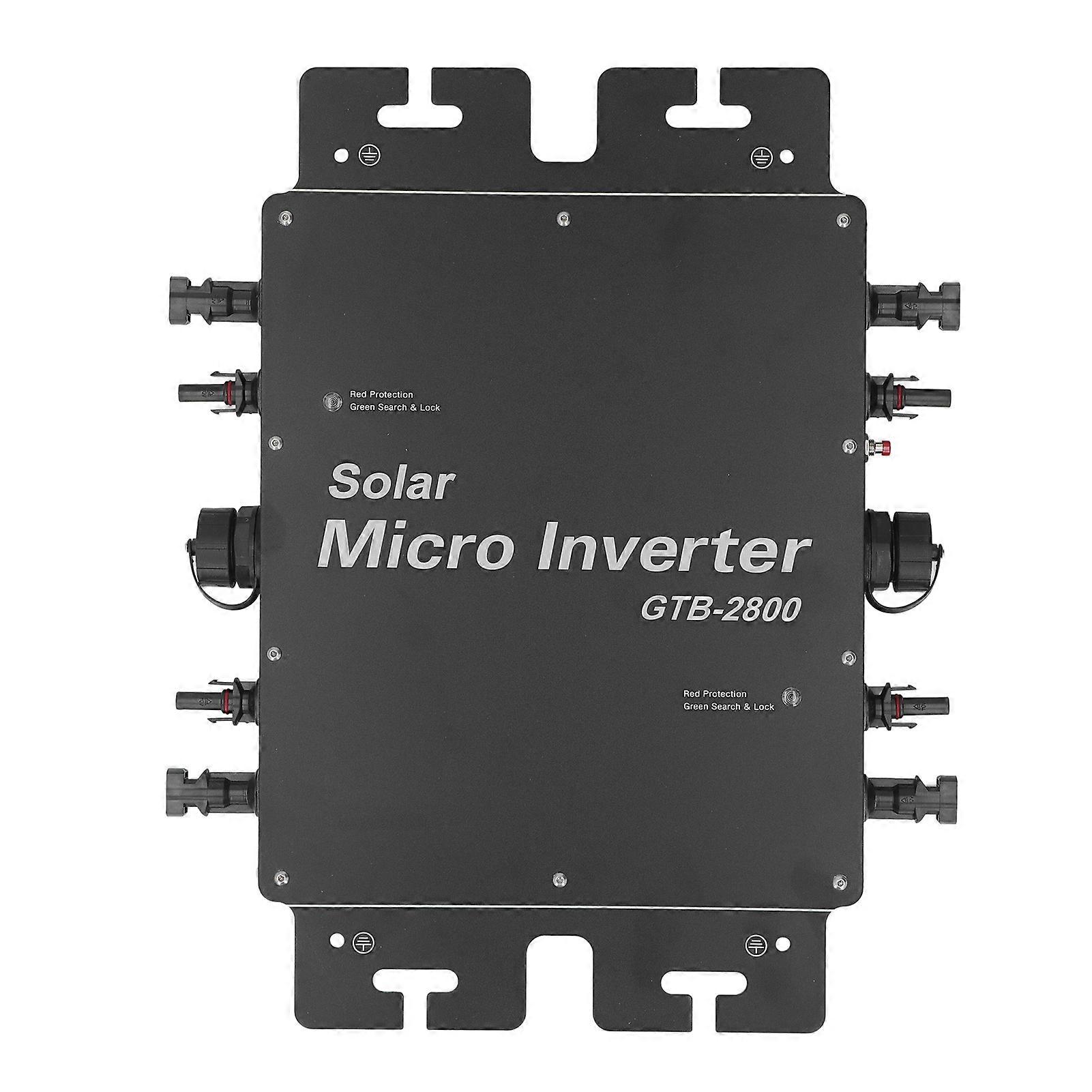2800W Solar Grid Tie Inverter MPPT Power Micro Inverter with WiFi Control IP65 Waterproof EU Plug 230V NO.7197