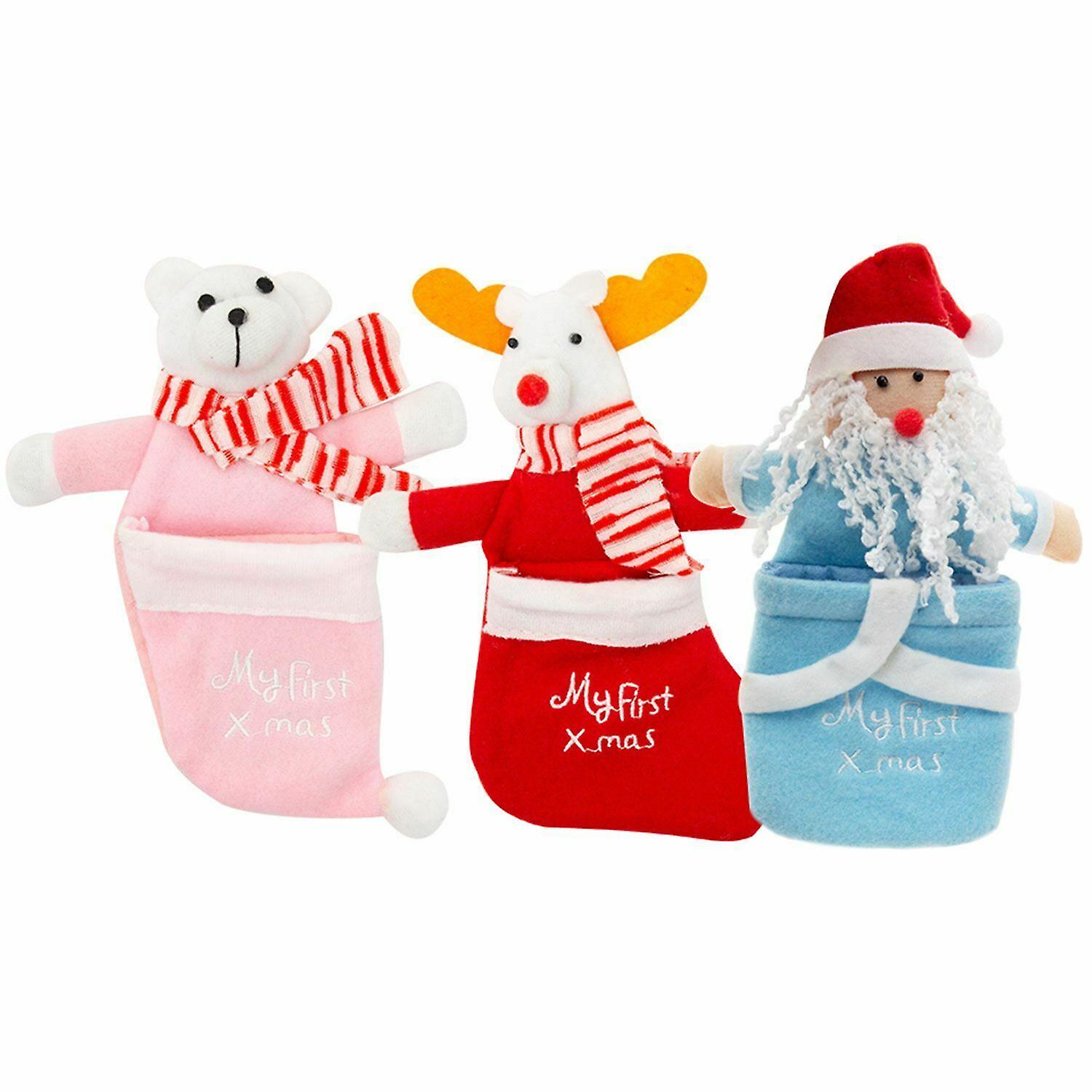 Set of 3 - Baby's 1st Christmas Stocking 3 Assorted Sets