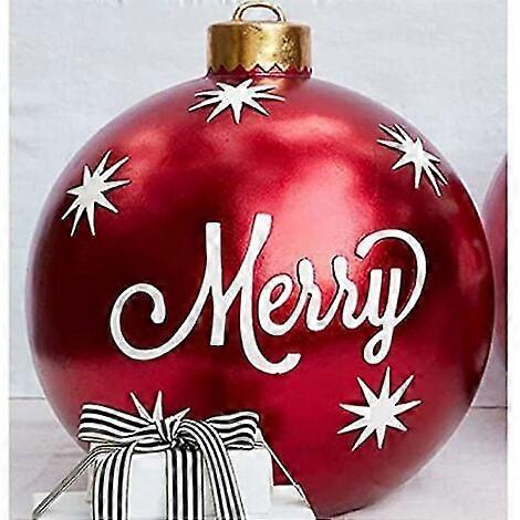 Gigantisk Utendørs Jul Oppblåsbar Ball Dekorert Juletre Dekorasjoner Utendørs Julepynt