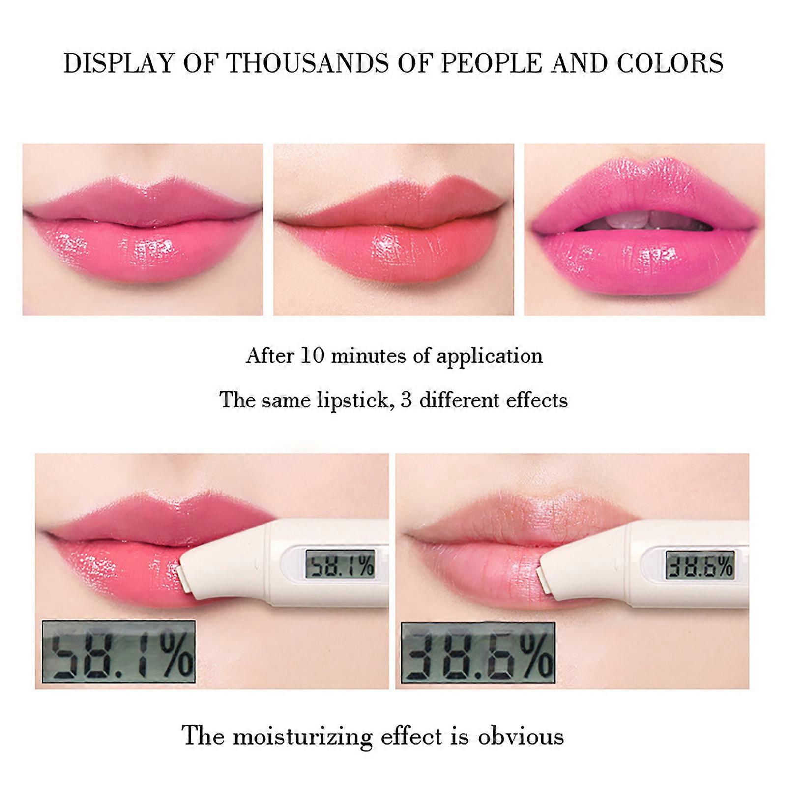 Fine Texture Nourish Lips Lipstick Intelligent Discoloration Lipstick for Adjusting the Color Depth of the Lips