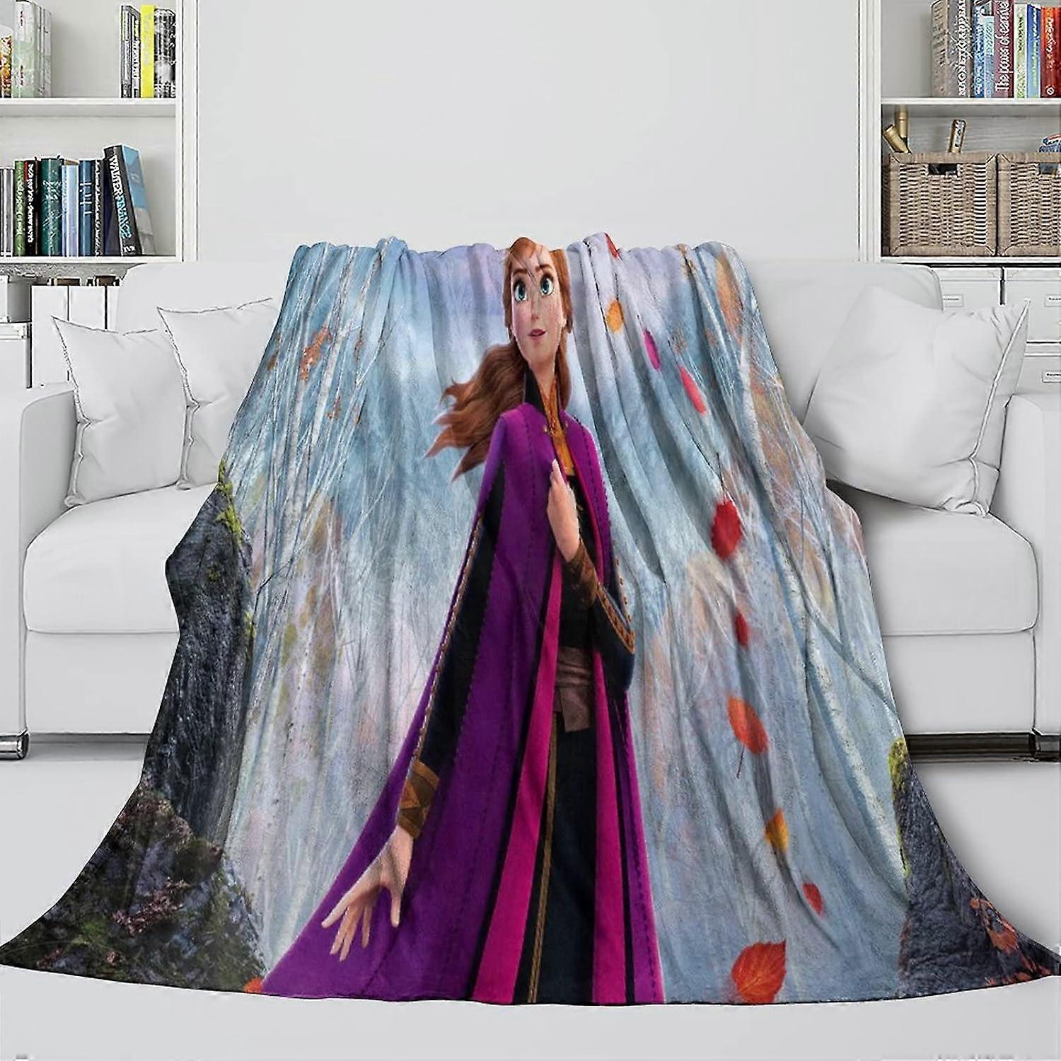 Blankets for Kids, Lightweight Warm Throw 3D Frozen Blanket Comfy Plush Flannel Fleece Throw Blanket Soft Fluffy Fuzzy Blanket for Boys And Girls Birt