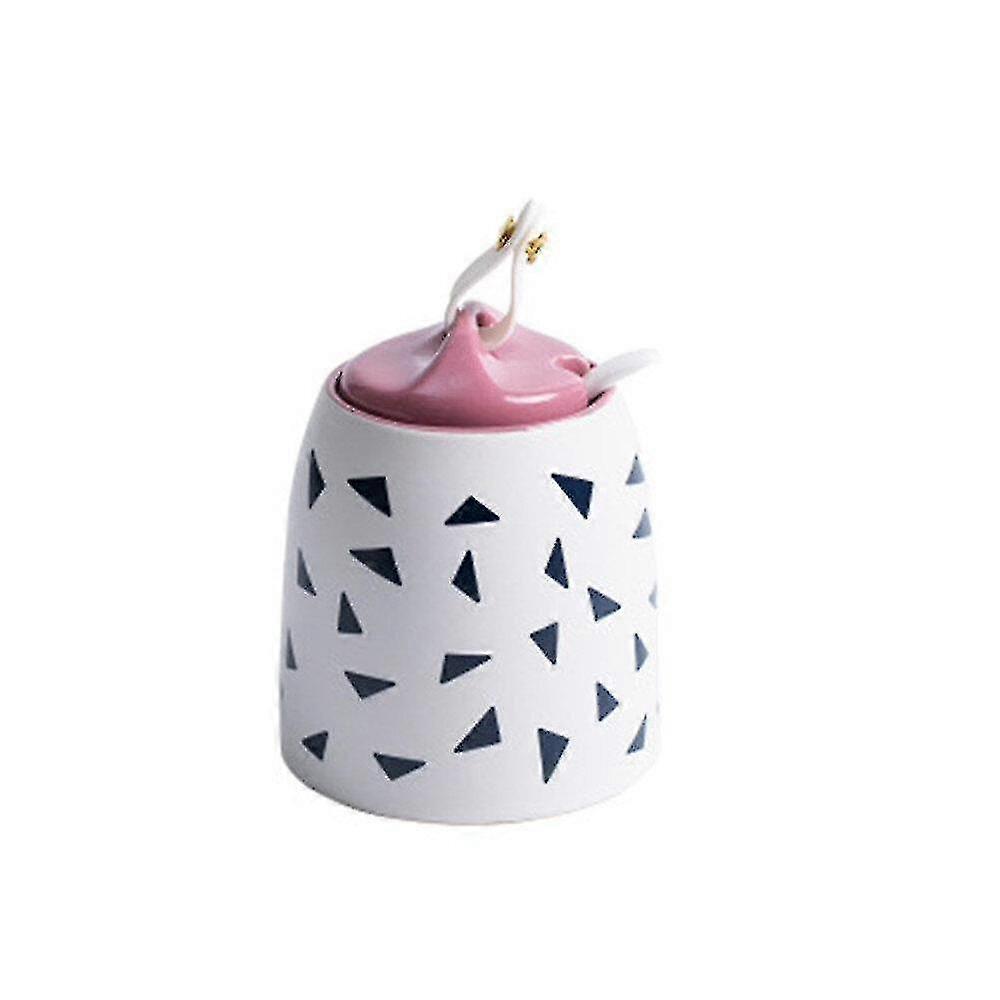 ceramic Seasoning Pots With Spoon Nordic Rack Spice Bowls Pickle Storage Condiment Container Jars
