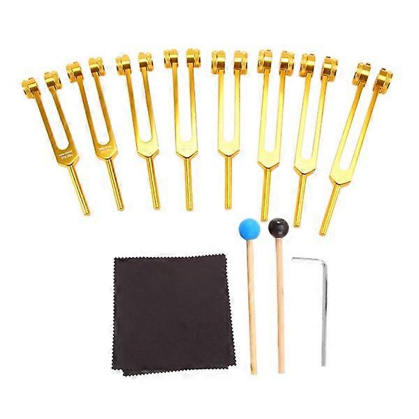 Tuning Fork Set 7 Chakras+1 Soul Purpose Weighted Tuning Forks For Healing Chakra Sound Therapy Keep Body Meditation