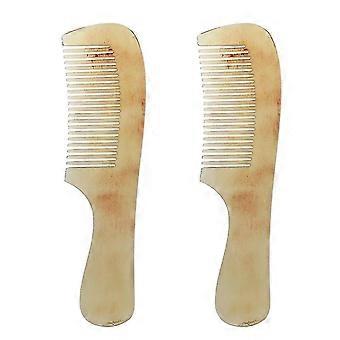 2x Professional Beauty Ox Horn Hair Comb Brush Spa Massage Salon