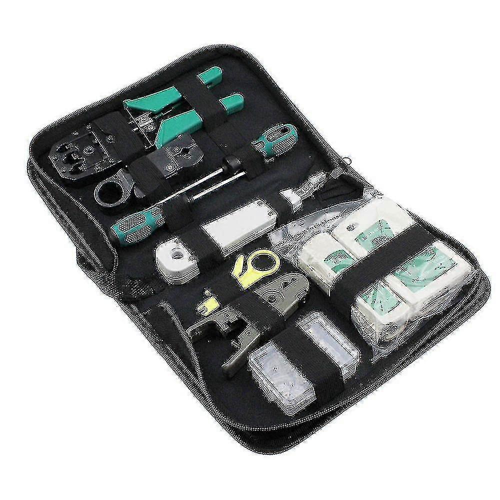 11pcs/set Rj45 Rj11 Rj12 Cat5 Cat5e Portable Lan Rep Tool Kit Utp Cable Er And Crim Pliers Crimper Plier Pc