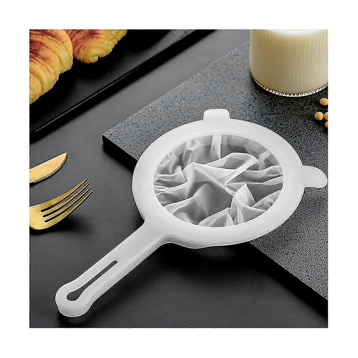 2 Pcs Juice Strainer Plastic Nylon Food Strainer Yogurt Mesh Strainer with Handle for Kitchen Juici