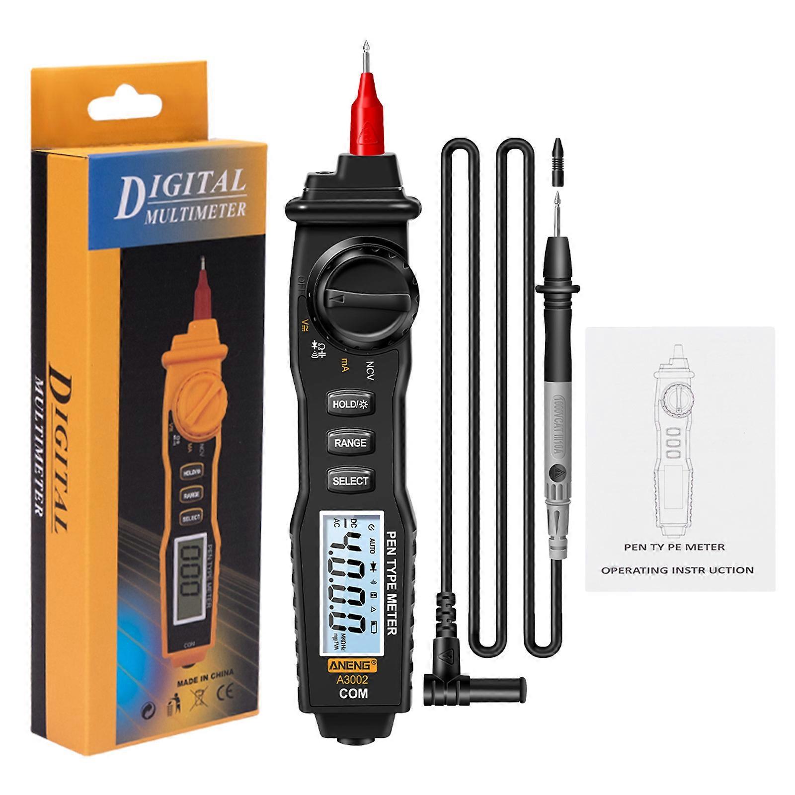 Digital Pen Typ Multimeter Handheld Voltmeter Ohmmeter for DC AC Voltage Current