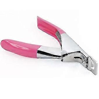 Cortador de cortaúñas de punta de uñas falsa de acrílico1 pieza rosa