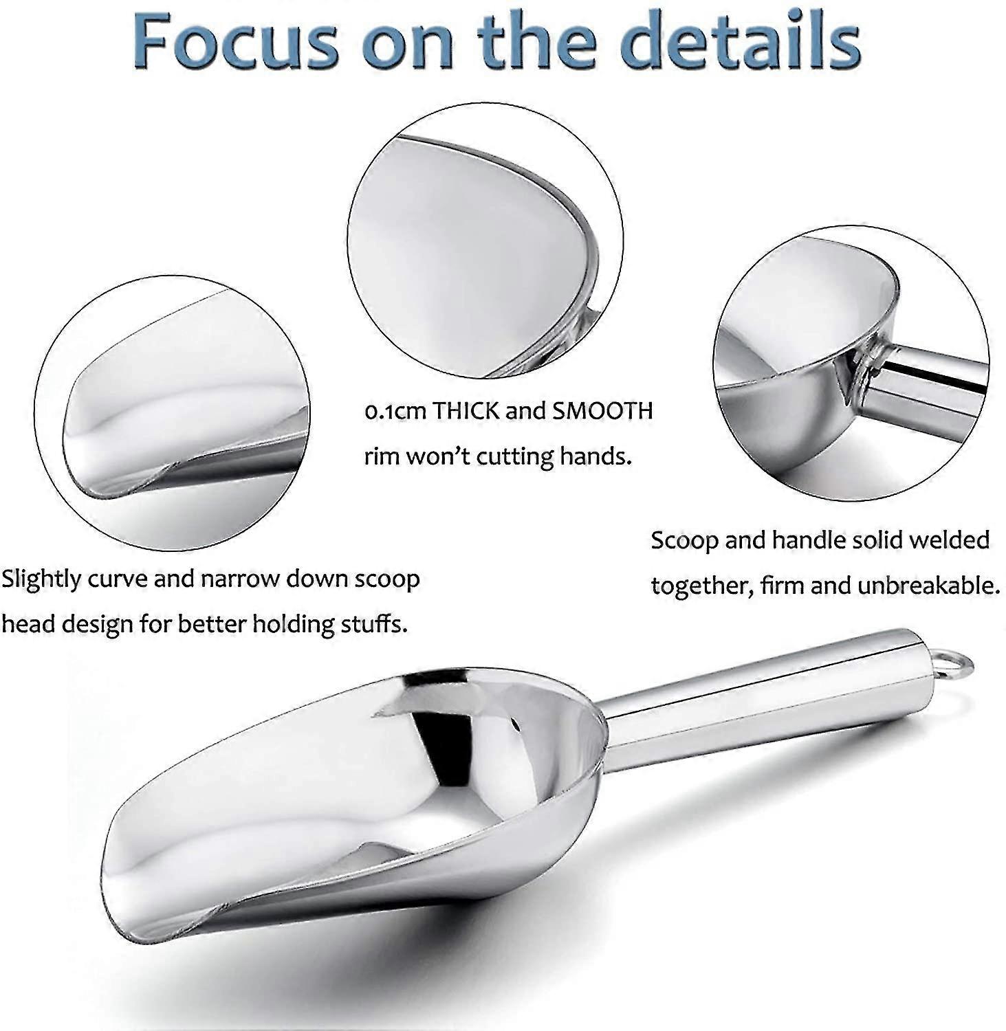 Mini Spoon, Stainless Steel Kitchen Practical Spoon(4 Pieces)