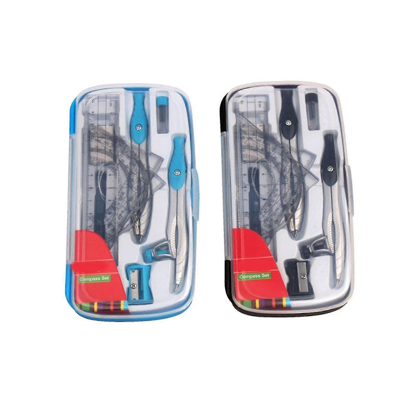 Math Geometry Kit Sets 10 Piece Student Supplies With Storage Case Geometry