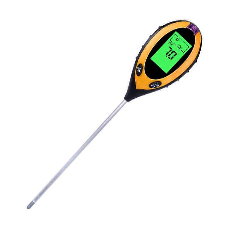 4 in 1 Soil Moisture Tester, Digital Soil Test Kit, pH, Temperature, Sun, Moisture, Acidity with Backlit LCD Display for Garden, Lawn, Agriculture, In